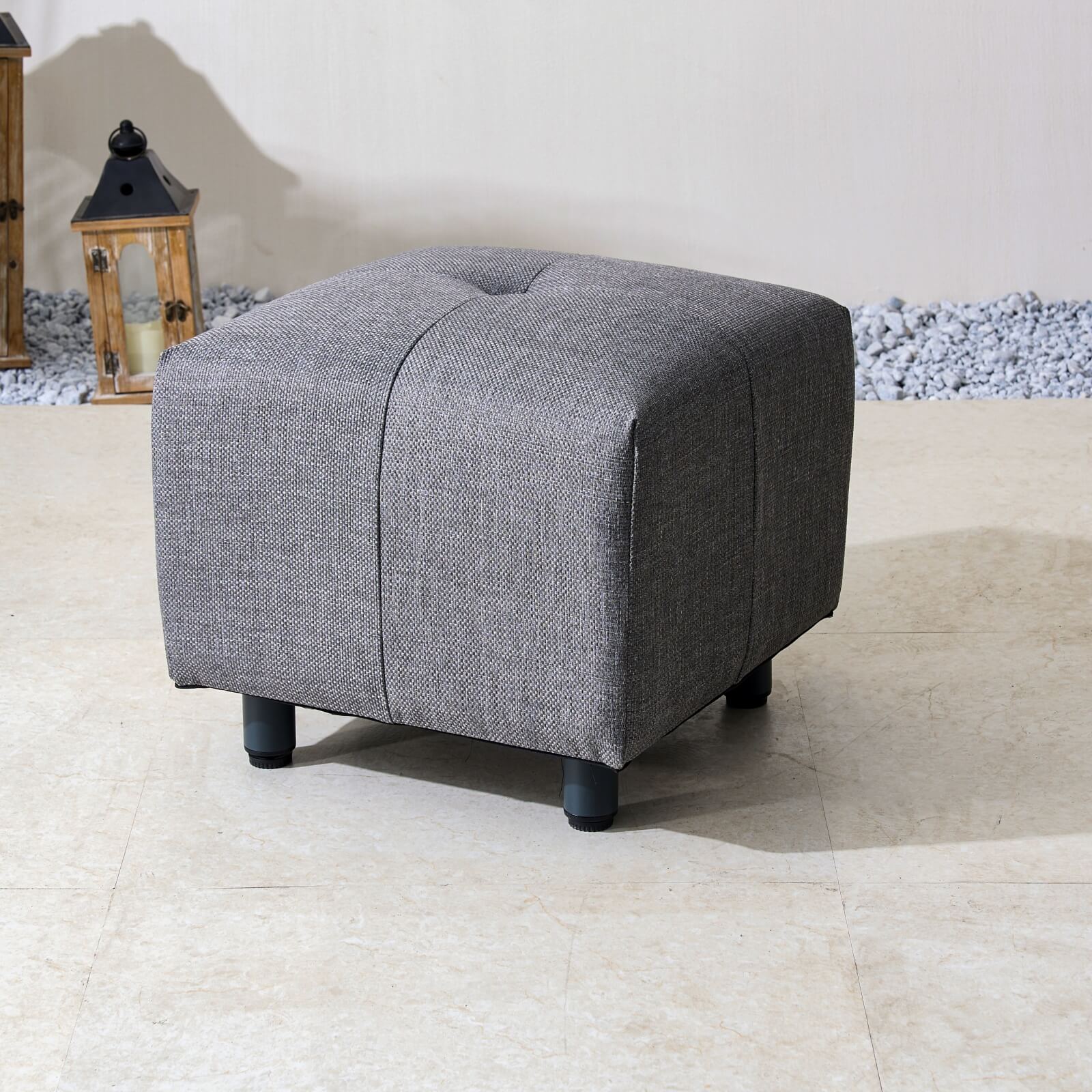 Numa - Style Tribeca Small Footstool – Set of 2 (PJS - Tribeca - F1 - SFS - GR3 - BM) - Direct Wicker