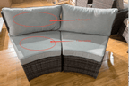Original Cushions for Conversation Set of PAL-1205B - Direct Wicker