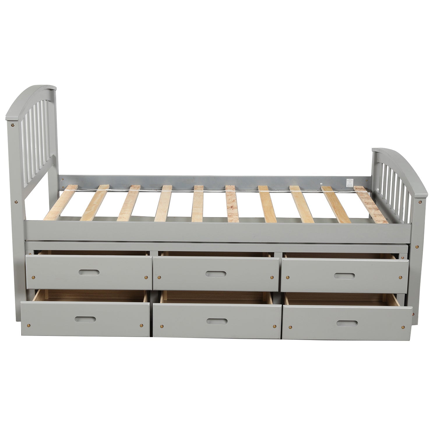 Orisfur Twin Bed Frame With Drawers, Constructed From Solid Wood (SG000120EAA) - Direct Wicker