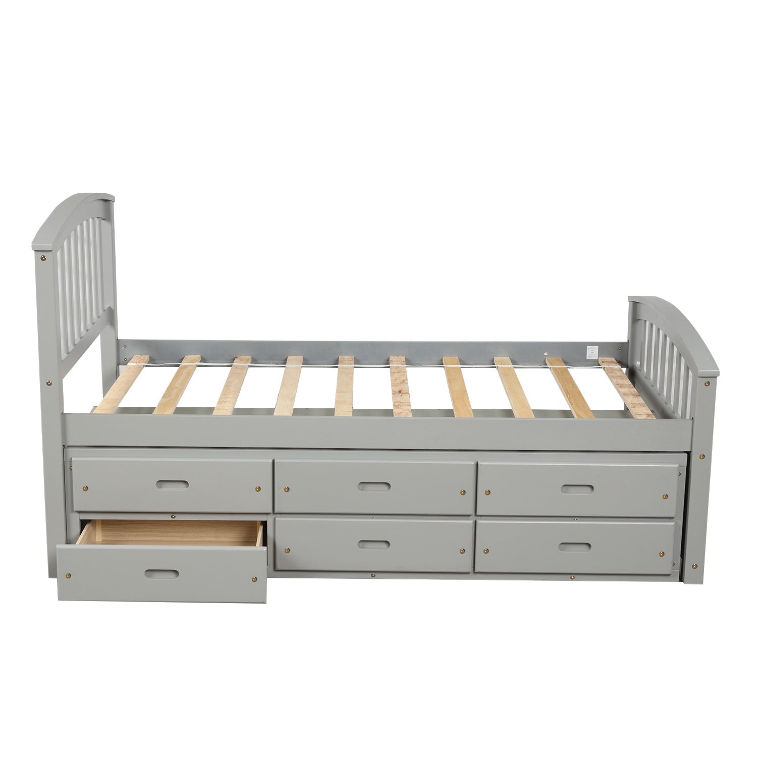 Orisfur Twin Bed Frame With Drawers, Constructed From Solid Wood (SG000120EAA) - Direct Wicker