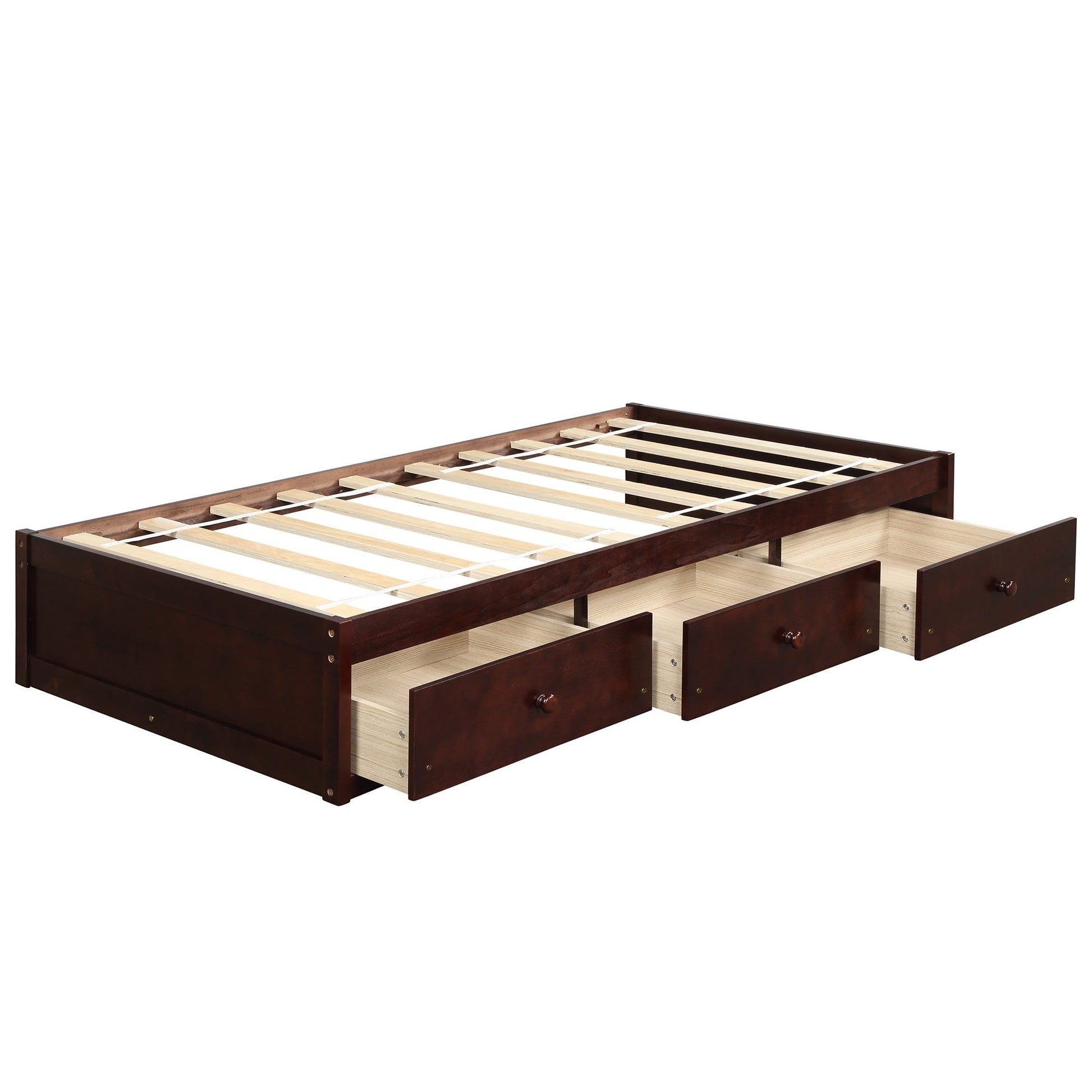 Orisfur. Twin Size Platform Storage Bed with 3 Drawers (WF193634AAD) - Direct Wicker