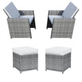 Outdoor Armchairs with Ottomans (PAD - 3233B - C&O) - Direct Wicker