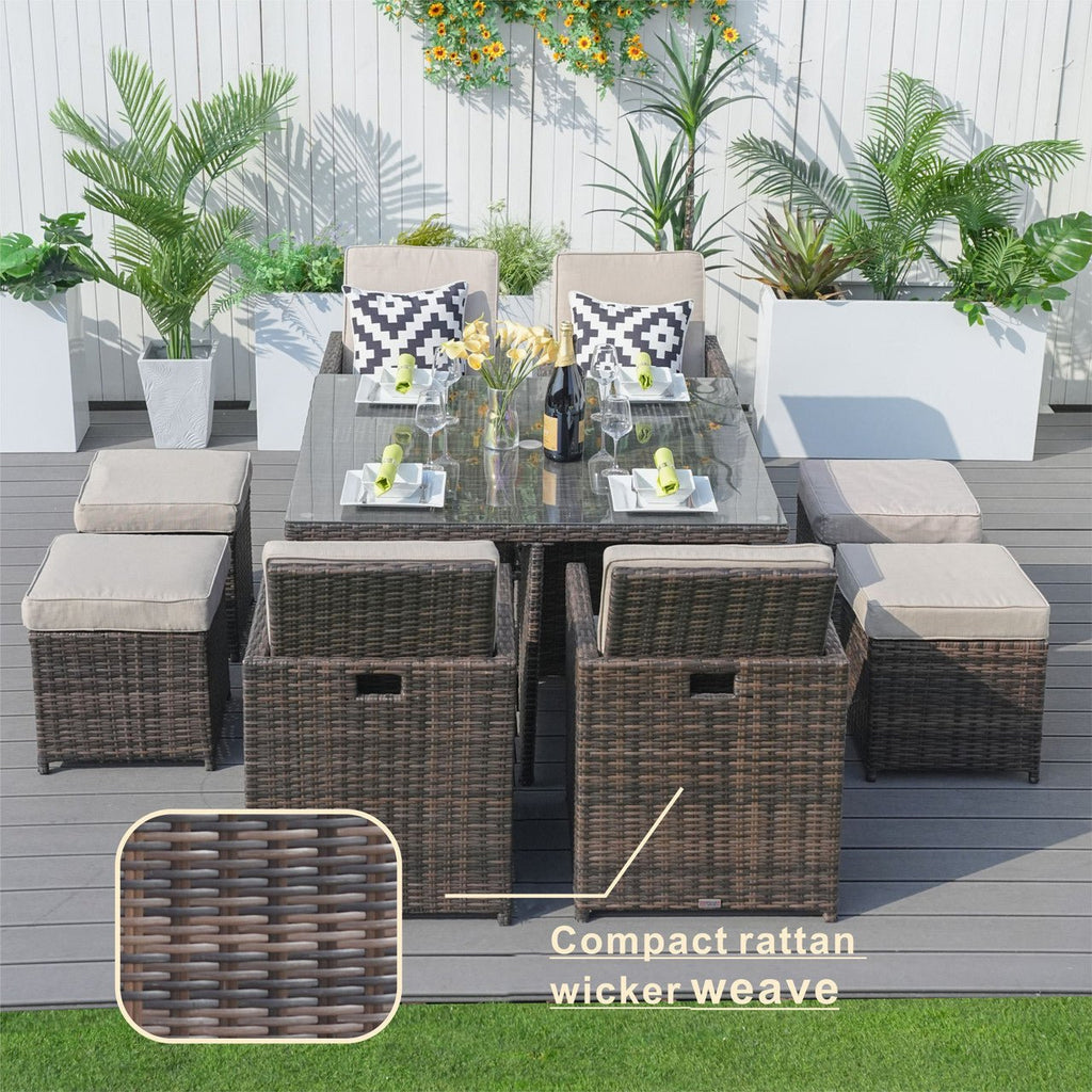 Outdoor Armchairs with Ottomans (PAD - 3233B - C&O) - Direct Wicker