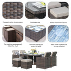 Outdoor Armchairs with Ottomans (PAD - 3233B - C&O) - Direct Wicker