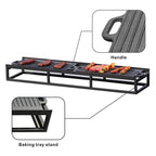 Outdoor BBQ Grill Shelf Set - Includes Grill Rack and 2 Pans for PAG - 1106 Firepit Tables (PAB - 001) - Direct Wicker