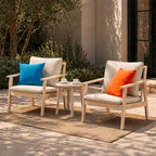 Outdoor Bistro Set – Compact Garden Table and Chairs for Patio, Balcony or Small Space (PAS-2528-SS2+ST) - Direct Wicker