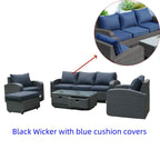 Outdoor Conversation 5 - Seater Sofa Set (PAS - 1515) - Direct Wicker