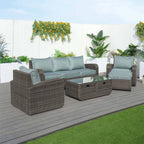 Outdoor Conversation 5 - Seater Sofa Set (PAS - 1515) - Direct Wicker