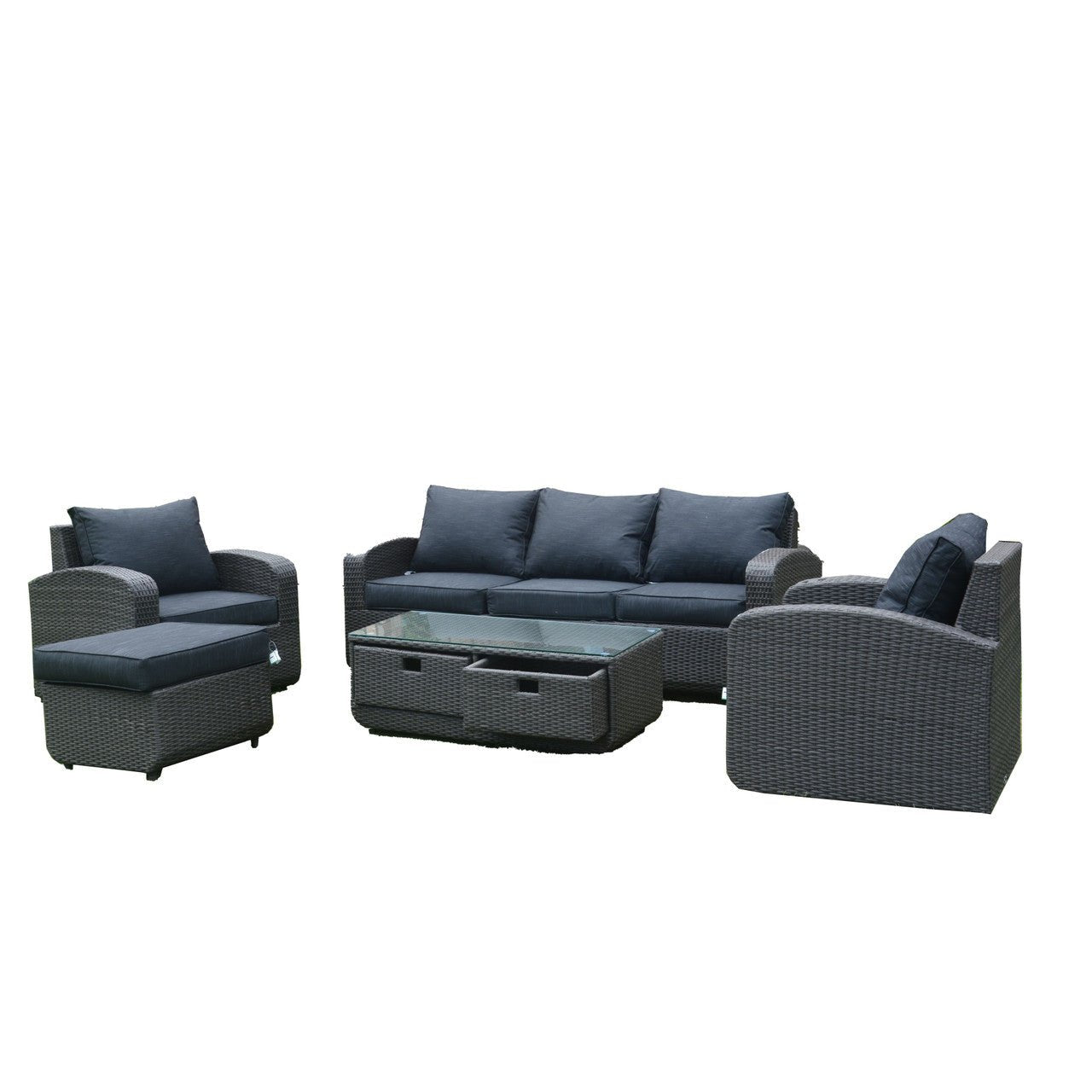 Outdoor Conversation 5 - Seater Sofa Set (PAS - 1515) - Direct Wicker