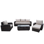 Outdoor Conversation 5 - Seater Sofa Set (PAS - 1515) - Direct Wicker