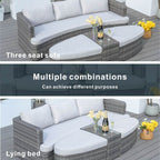 Outdoor Daybed, Rattan Furniture Set, High-Quality Aluminum Daybed (PAL-1202) - Direct Wicker