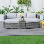 Outdoor Daybed, Rattan Furniture Set, High-Quality Aluminum Daybed (PAL-1202) - Direct Wicker
