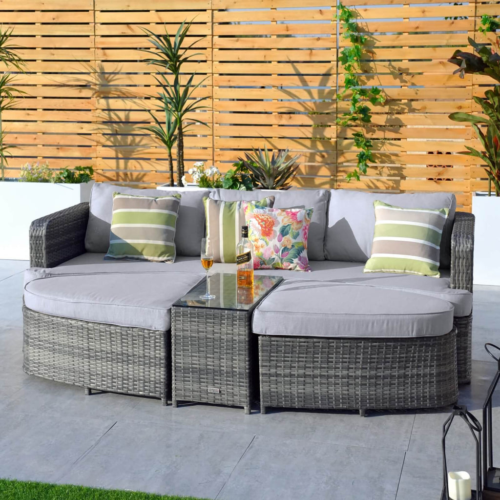 Outdoor Daybed, Rattan Furniture Set, High-Quality Aluminum Daybed (PAL-1202) - Direct Wicker