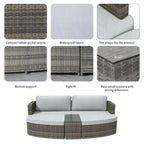 Outdoor Daybed, Rattan Furniture Set, High-Quality Aluminum Daybed (PAL-1202) - Direct Wicker