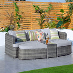 Outdoor Daybed, Rattan Furniture Set, High-Quality Aluminum Daybed (PAL-1202) - Direct Wicker