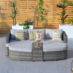 Outdoor Daybed, Rattan Furniture Set, High-Quality Aluminum Daybed (PAL-1202) - Direct Wicker