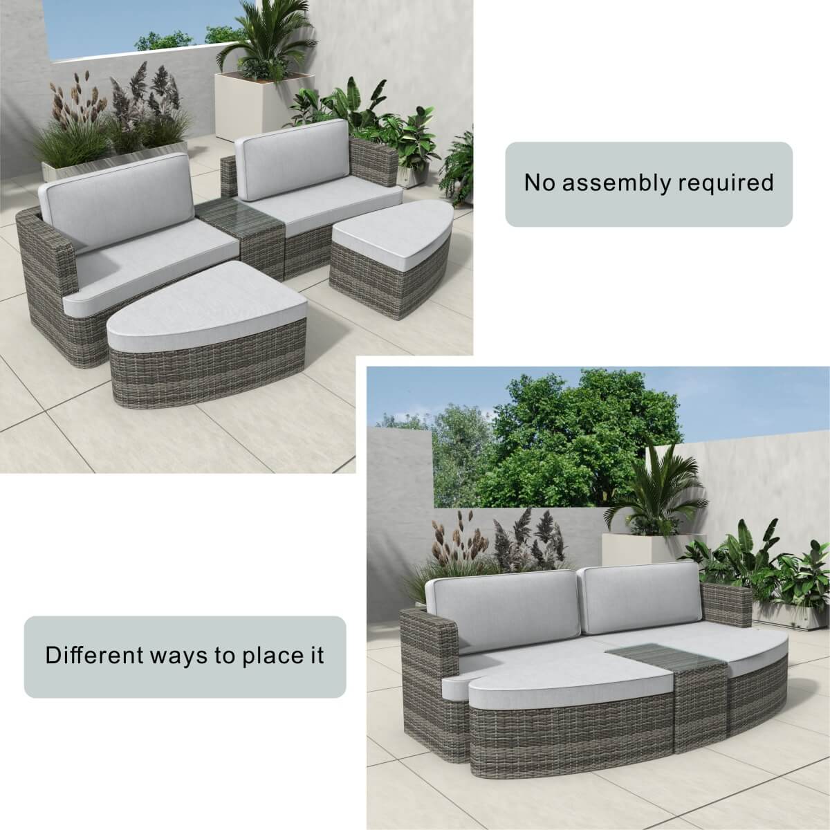 Outdoor Daybed, High-Quality Aluminum Daybed (PAL-1202) – Direct