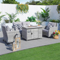 Outdoor Fire Pit Sofa Set 4/5/7 Seat Options (PAF - 1801/02/03) - Direct Wicker