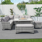 Outdoor Fire Pit Sofa Set 5 - Piece (PAF - 2001) - Direct Wicker