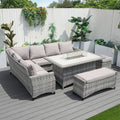Outdoor Fire Pit Sofa Set 5 - Piece (PAF - 2001) - Direct Wicker
