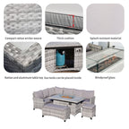 Outdoor Fire Pit Sofa Set 5 - Piece (PAF - 2001) - Direct Wicker