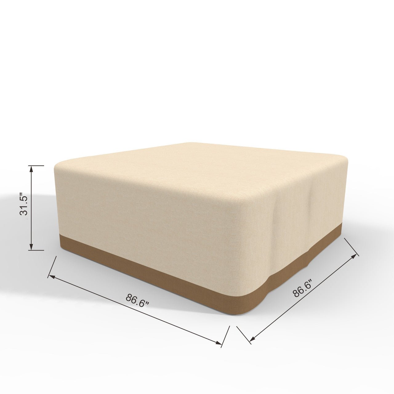 Outdoor Rain Cover for Whole Set in Biege Size 86.6" X 86.6" X 31.5"（RC - 1802） - Direct Wicker