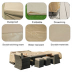 Outdoor Waterproof Furniture Cover with Elastic Drawstring & Sealed Seams（RC - 1402） - Direct Wicker