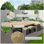 Outdoor Waterproof Furniture Cover with Elastic Drawstring & Sealed Seams（RC - 1402） - Direct Wicker