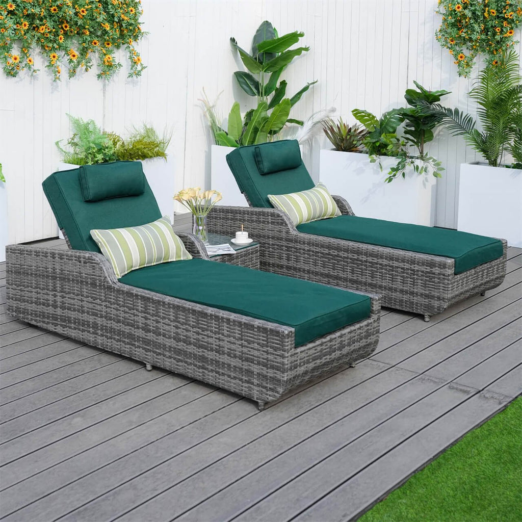 Outdoor Wicker Chaise Lounge (PAL - 1127B) - Direct Wicker