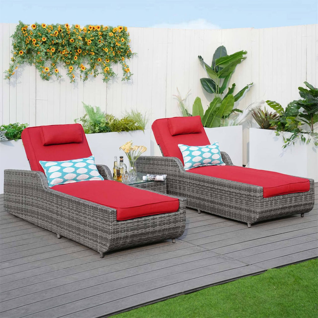 Outdoor Wicker Chaise Lounge (PAL - 1127B) - Direct Wicker