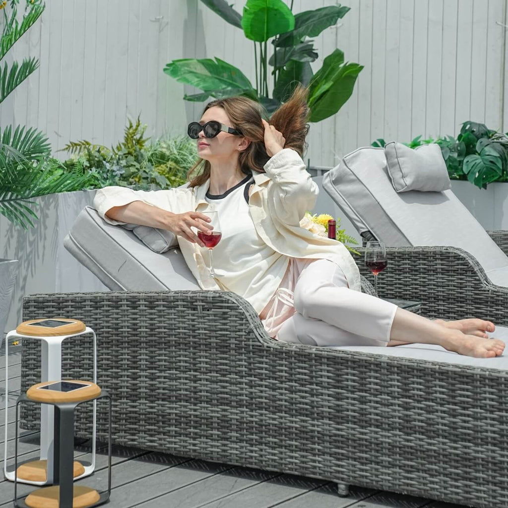 Outdoor Wicker Chaise Lounge (PAL - 1127B) - Direct Wicker