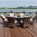 Parma 6 - Seater Outdoor Dining Set – Oval Dining Table (PAD - 1713) - Direct Wicker