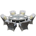 Parma 6 - Seater Outdoor Dining Set – Oval Dining Table (PAD - 1713) - Direct Wicker