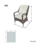 Parma 6 - Seater Outdoor Dining Set - Rectangular Dining Table (PAD - 1712) - Direct Wicker