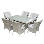 Parma 6 - Seater Outdoor Dining Set - Rectangular Dining Table (PAD - 1712) - Direct Wicker