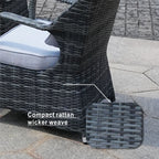 Details of Direct Wicker's 6-Seat Rectangle Patio Fire Pit Set (PAG-1106R)
