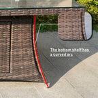 Details of Direct Wicker's 6-Seat Rectangle Patio Fire Pit Set (PAG-1106R)