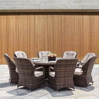 Parma 8 - Seater Outdoor Dining Set with Round Dining Table (PAD - 1714+009) - Direct Wicker