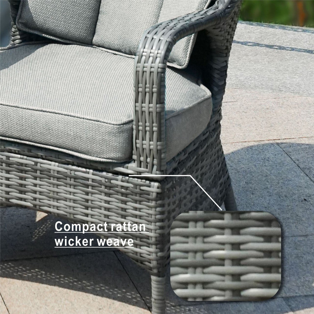 Parma 8 - Seater Outdoor Dining Set with Round Dining Table (PAD - 1714+009) - Direct Wicker