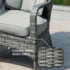 Parma 8 - Seater Outdoor Dining Set with Round Dining Table (PAD - 1714+009) - Direct Wicker