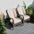 Parma Outdoor Rattan Armchairs – Set of 2 (PAC - 009) - Direct Wicker