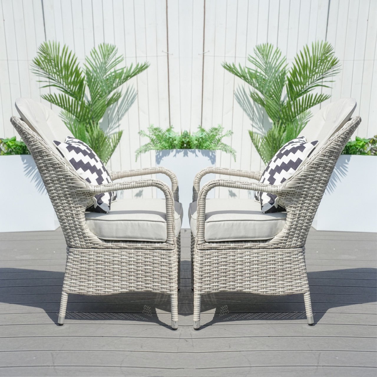 Parma Outdoor Rattan Armchairs – Set of 2 (PAC - 009) - Direct Wicker
