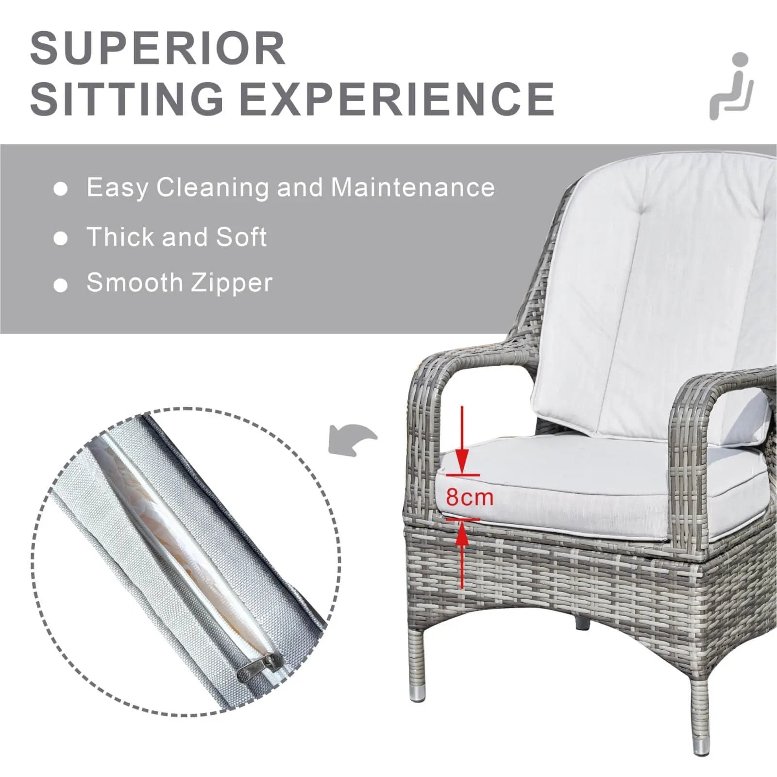 Parma Outdoor Rattan Armchairs – Set of 2 (PAC - 009) - Direct Wicker