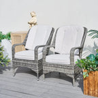 Parma Outdoor Rattan Armchairs – Set of 2 (PAC - 009) - Direct Wicker