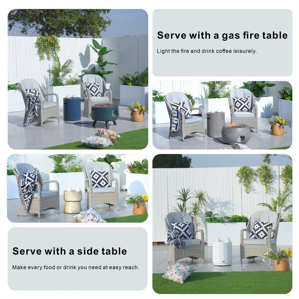Parma Outdoor Rattan Armchairs – Set of 2 (PAC - 009) - Direct Wicker