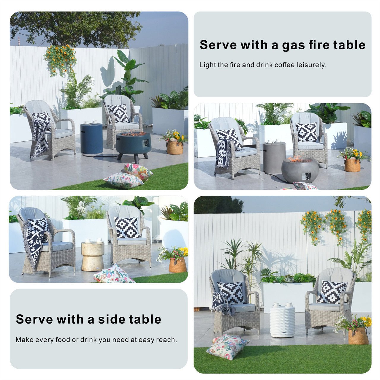 Parma Outdoor Rattan Armchairs – Set of 2 (PAC - 009) - Direct Wicker