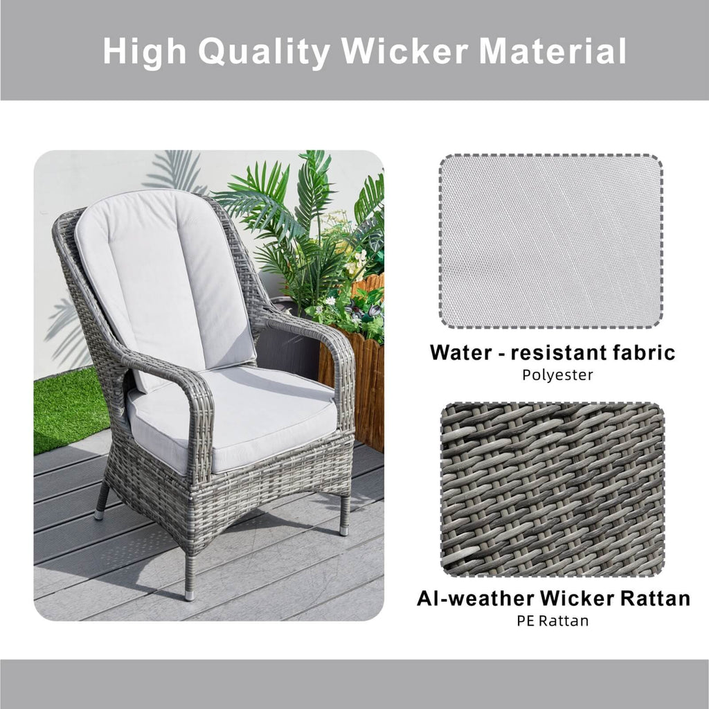 Parma Outdoor Rattan Armchairs – Set of 2 (PAC - 009) - Direct Wicker