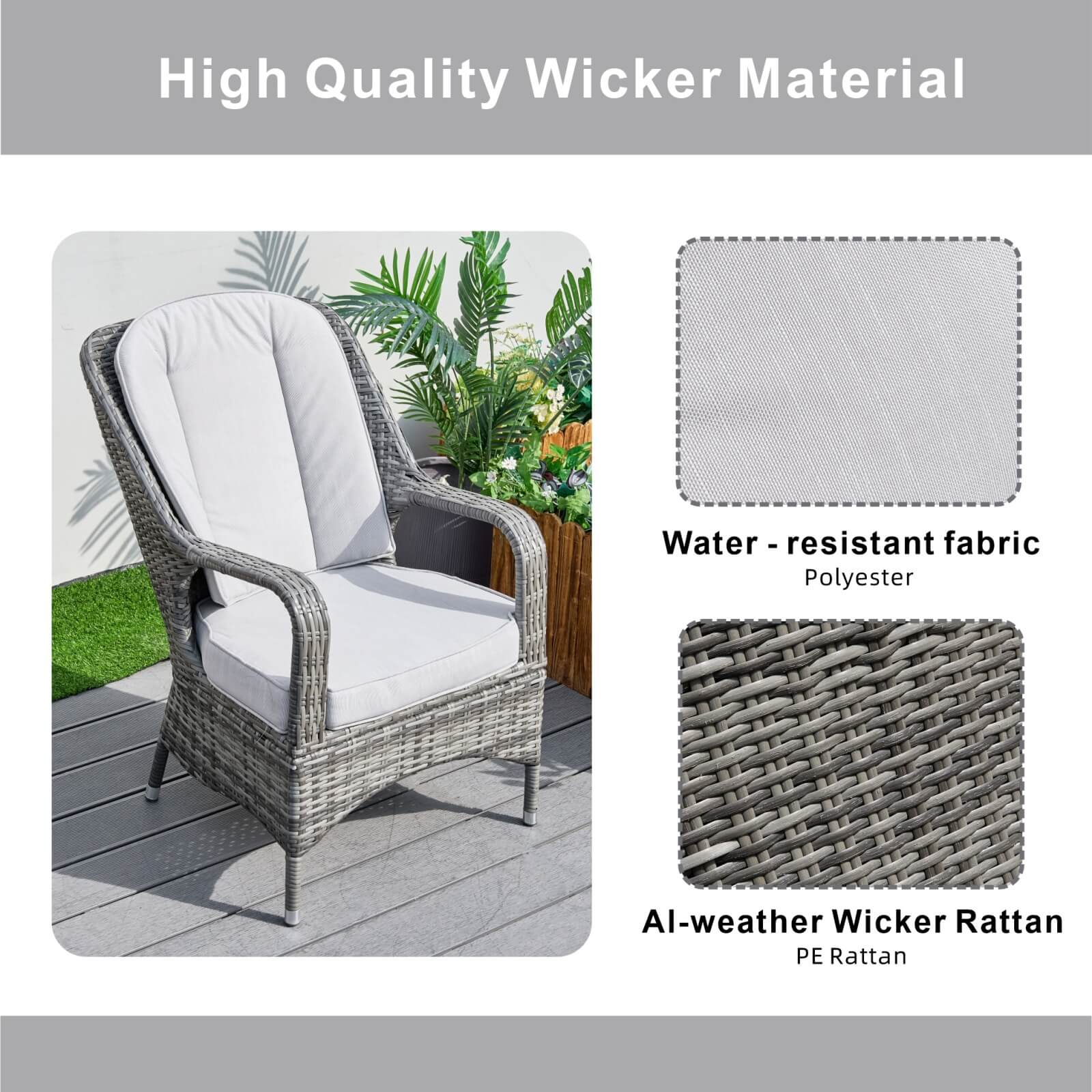Parma Outdoor Rattan Armchairs – Set of 2 (PAC - 009) - Direct Wicker