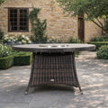 Premium All-Weather Round Aluminum Propane Fire Pit Table (PAG-2601) - Direct Wicker