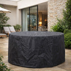 Premium All-Weather Round Aluminum Propane Fire Pit Table (PAG-2601) - Direct Wicker